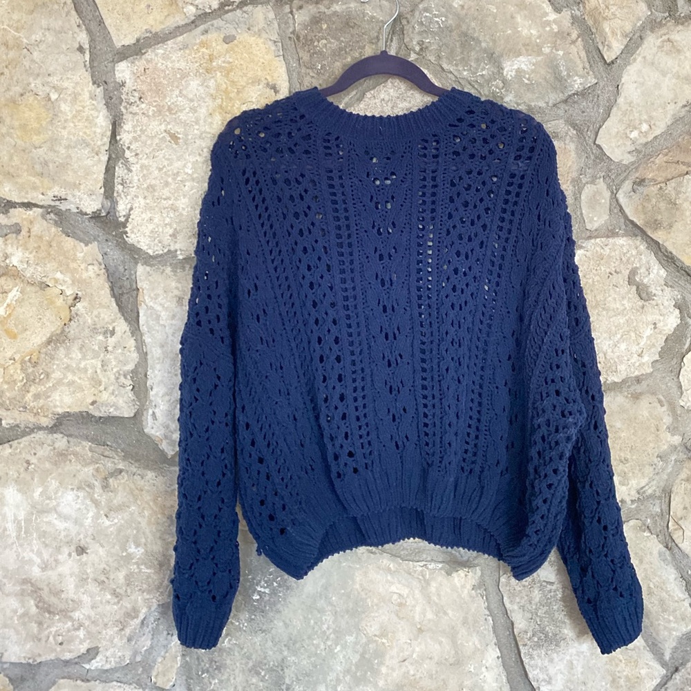 Navy knit sweater
